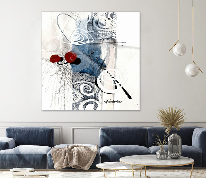 Zone Bleue by Sylvie Cloutier on GIANT ART - red abstract artistes du québec