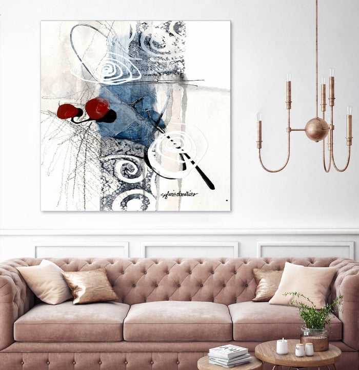 Zone Bleue by Sylvie Cloutier on GIANT ART - red abstract artistes du québec